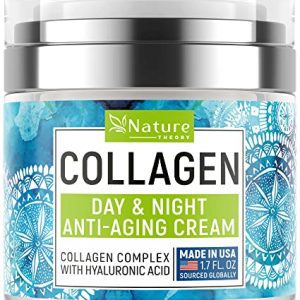 Face Moisturizer Collagen Cream - Anti Aging Night Cream - Made in USA - Neck & Décolleté Cream with Retinol & Hyaluronic Acid - Wrinkle Cream to Clean, Moisturize & Protect Your Skin - 1.7oz